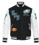 Philadelphia Eagles Varsity Wool Leather Jacket