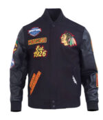Chicago Blackhawks Animal Print Varsity Jacket