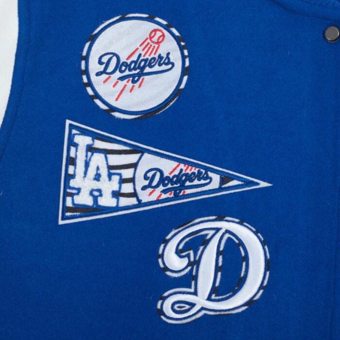 LA Dodgers Animal Print Varsity Jacket Patches 1