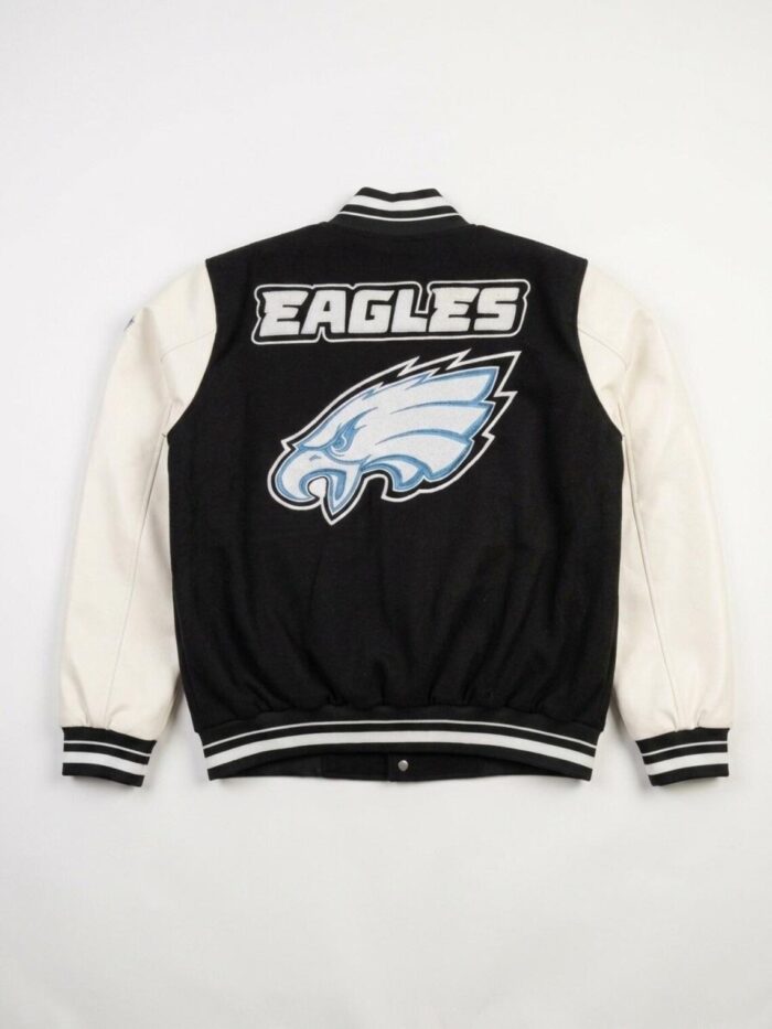 Philadelphia Eagles Prep Varsity Wool Leather Jacket