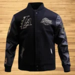 Los Angeles Lakers Black Gold Jacket Mens