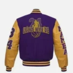 LA Lakers Kobe Bryant Varsity Wool Leather Jacket - Image 2