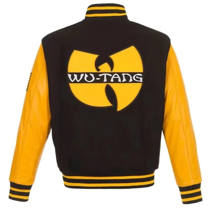 Letterman WuTang Black Yellow Classic Varsity Jacket - Image 2