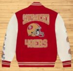 San Francisco 49ers OVO Varsity Leather Jacket - Image 2