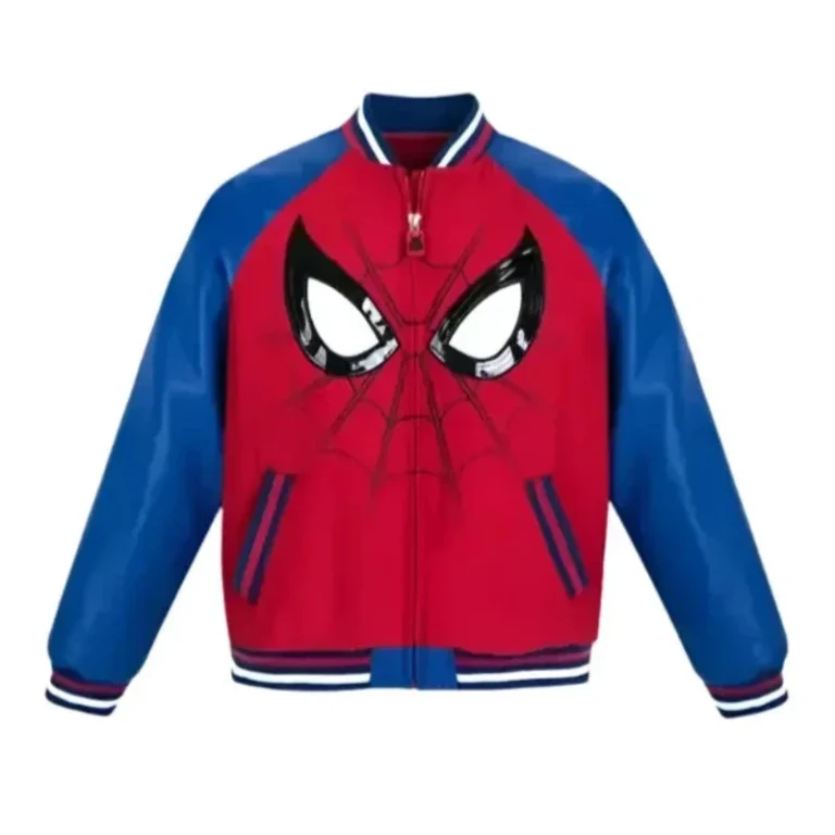 90_s_Spider_Man_Red_and_Blue_Varsity_Jacket