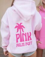 Classic Puff Hoodie In Blush Back