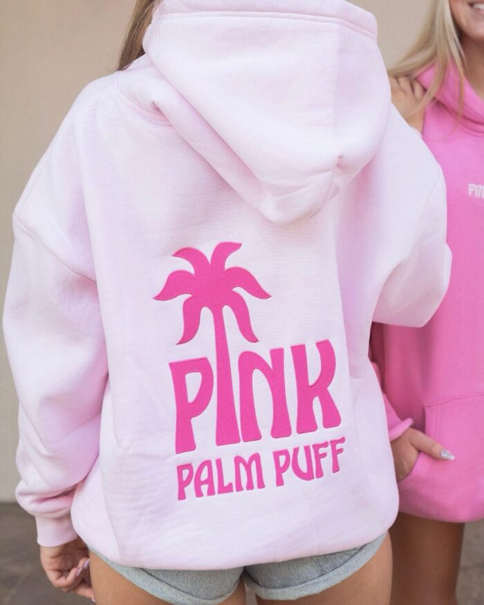 Classic Puff Hoodie In Blush Back