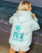 Classic Puff Hoodie In Mint Back