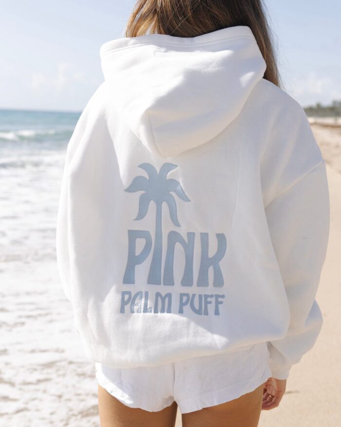 Classic Puff Hoodie In Ocean Back