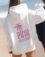 Classic Puff Hoodie In Opal Back