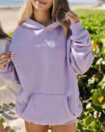 Classic Puff Hoodie In Orchid Front