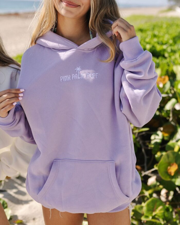 Classic Puff Hoodie In Orchid Front