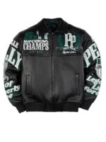 Cowboys-vs-Eagles-Game-Meek-Mill-Black-Leather-Jacket