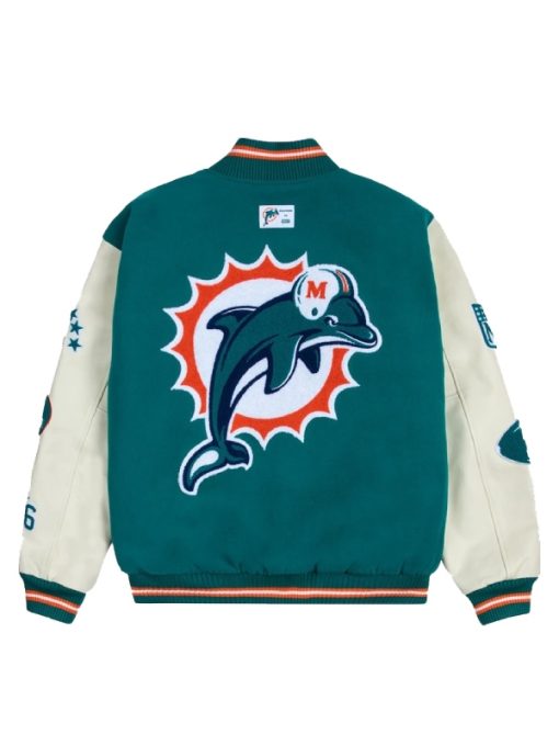 GOLF-WANG-Miami-Dolphins-Letterman-Full-Snap-Varsity-Jacket
