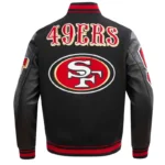 NFL 49ers Mashup Nfl San Francisco Men's Rib Wool Varsity Jacket