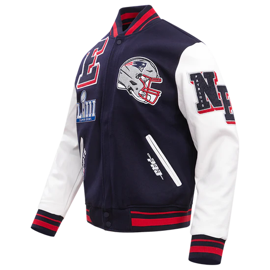 NFL NEW ENGLAND PATRIOTS MASHUP MEN'S RIB WOOL VARSITY