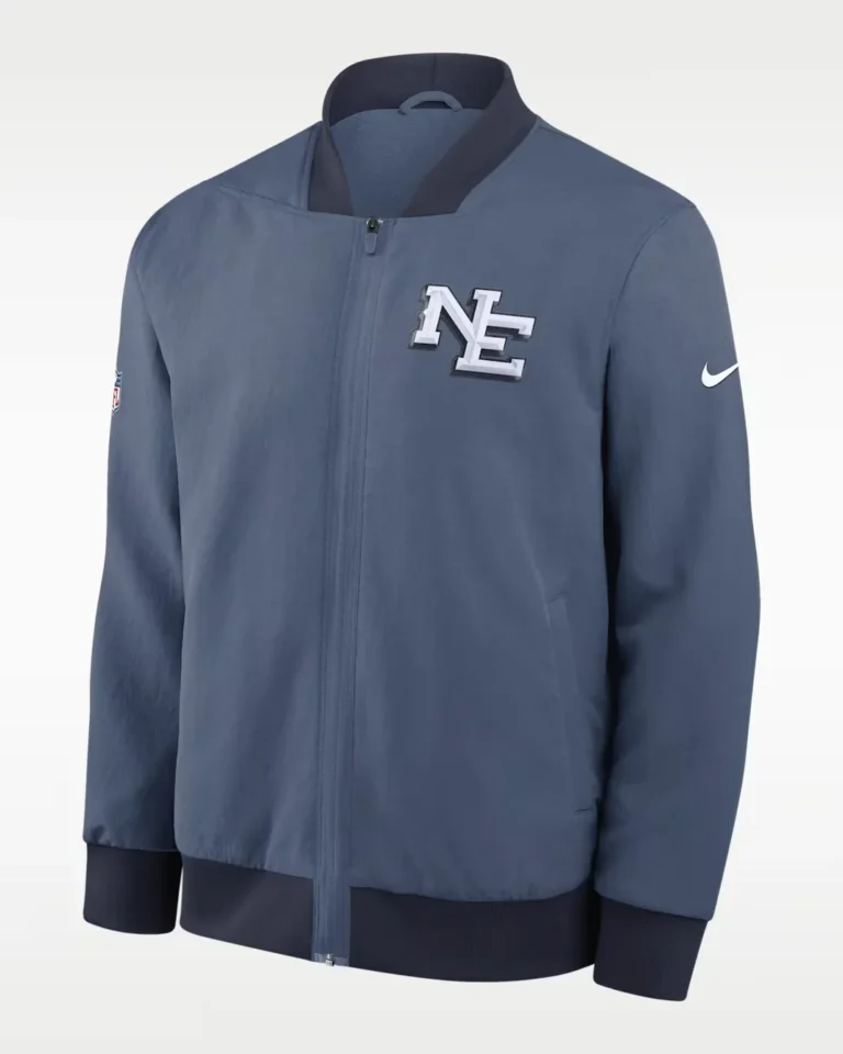 New England Patriots 2025 Rivalries Blue Bomber Jacket-Front