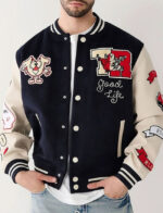True Religion Spliced Varsity Jacket
