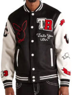 True Religion Playboy Bunny Varsity Jacket