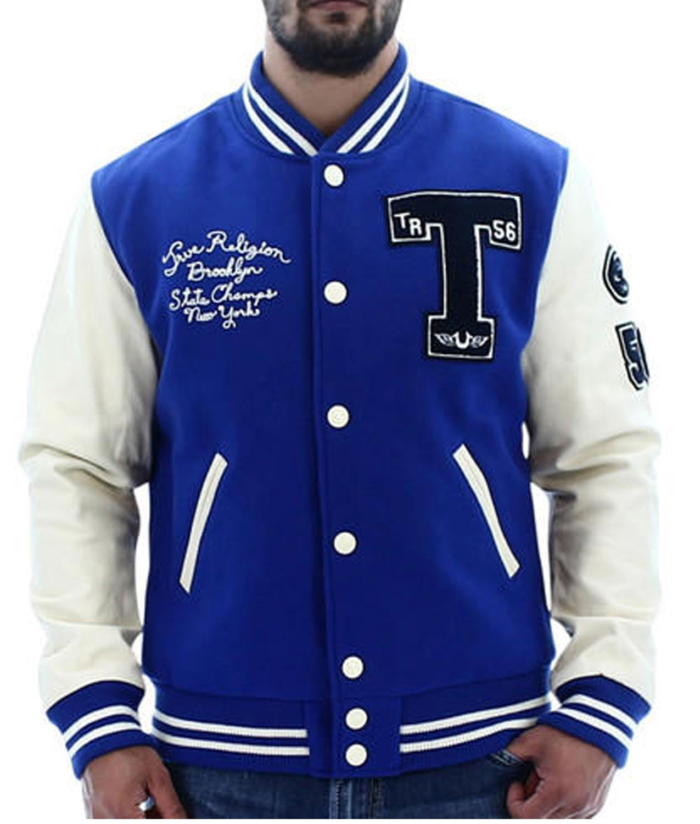 True Religion Mens Varsity Letterman Jacket - Image 9
