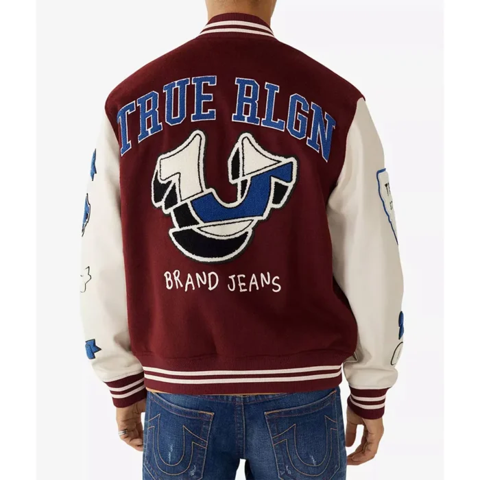 True Religion Spliced Varsity Jacket - Image 6