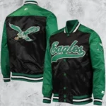 1X Vintage Varsity Windbreaker Satin Jacket Eagle Embroidered Logo Jacket,