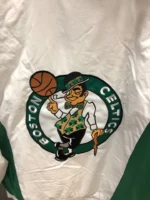 BOSTON CELTICS JACKET STARTER MENS JACKET WITH HOOD HEAVY WEIGHT WHITE-