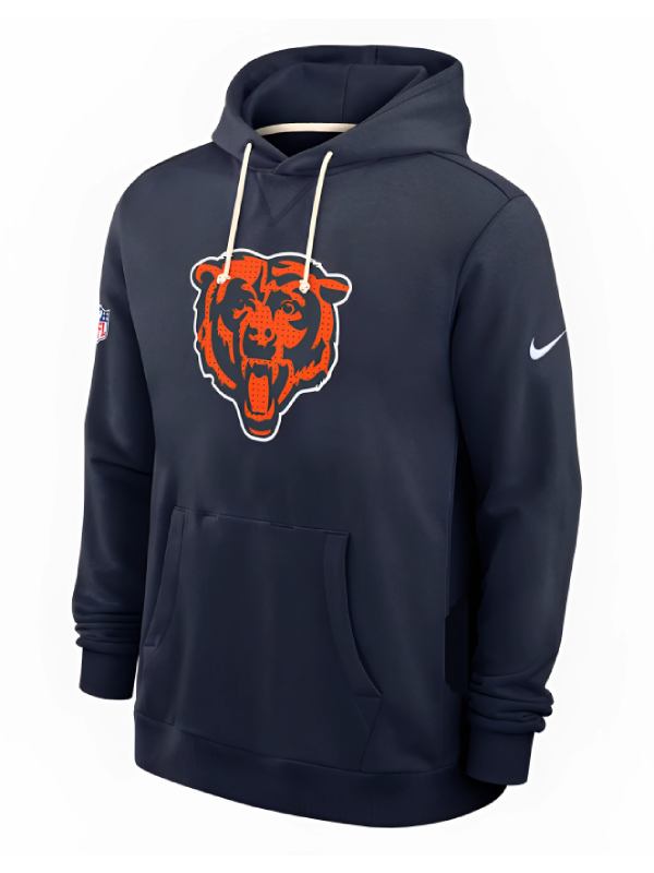 Ben-Johnson-Chicago-Bears-Sideline-Blue-Hoodie