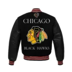 Chicago-Blackhawks-Team-Black-Varsity-Jacket
