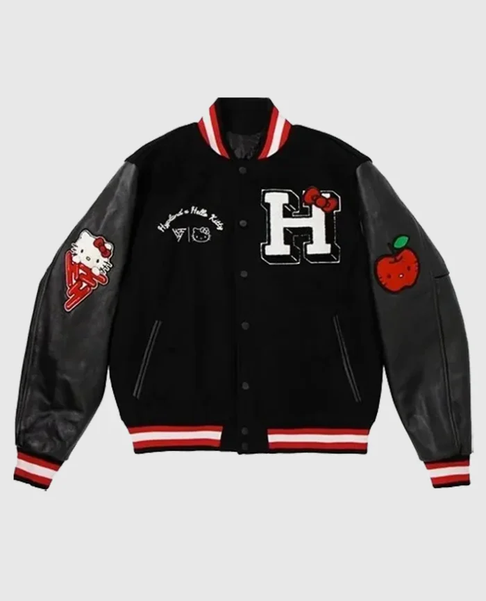 Hello-Kitty-Apples-Black-Varsity-Jacket-1
