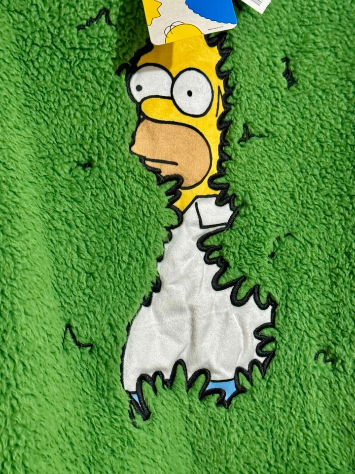 Homer Simpson Fleece Hoodie Meme Bush Hoody The Simpsons Blanket Warm XS-XXL NEW