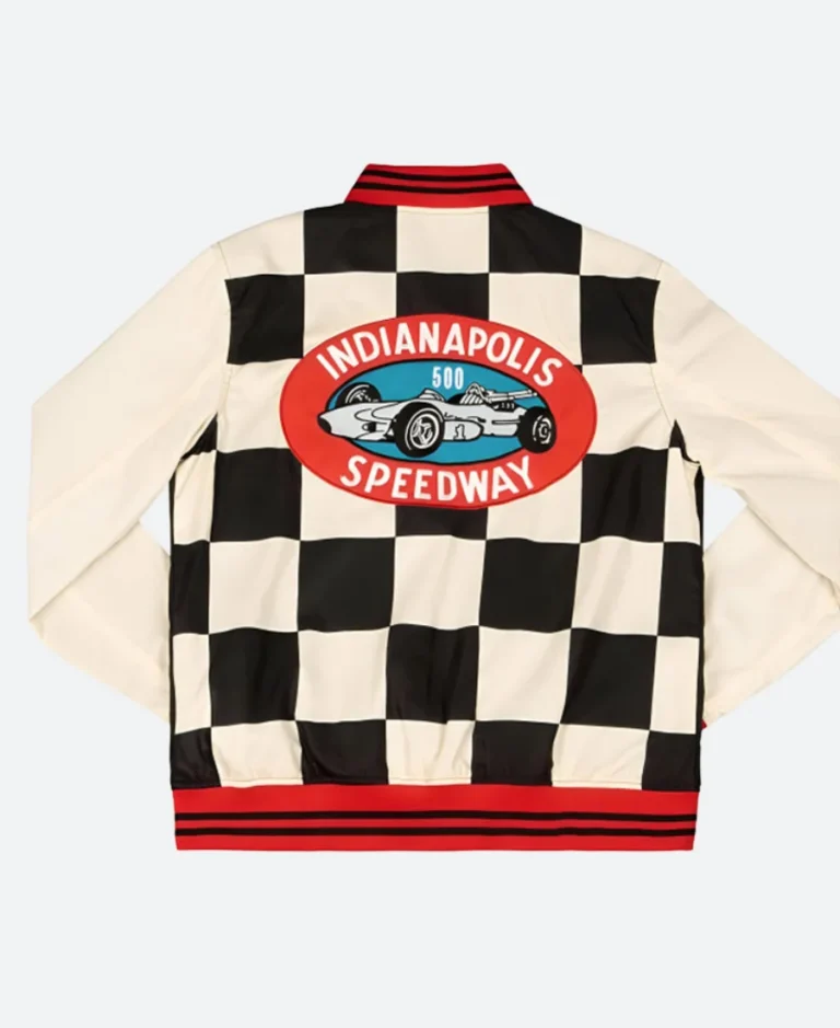 IMS-Indianapolis-Motor-Speedway-500-Checkered-Flag-Black-White-Varsity-Jacket