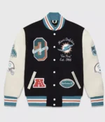 OVO X NFL Miami Dolphins Leather Wool Varsity Jacket Medium M October’s Very Own