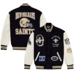 OVO x NFL New Orleans Saints Varsity Jacket Authentic October's Very Own