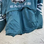 PHILADELPHIA EAGLES PRO LINE Starter VEST & JACKET SLEEVES REMOVABLE SZ LView -