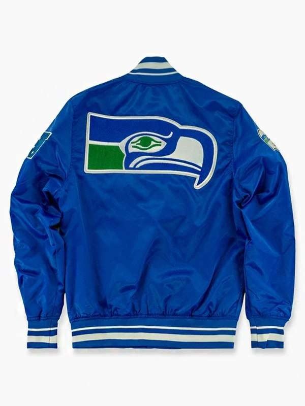 Seattle-Seahawks-1976-Blue-Satin-Varsity-Bomber-Jacket