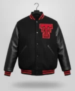 American-Football-Player-Austin-McNamara-Texas-Tech-Black-Varsity-Jacket