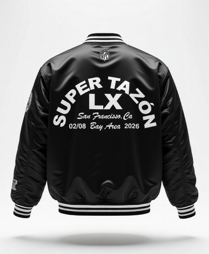 Bad-Bunny-x-Super-Tazon-Black-Starter-Jacket