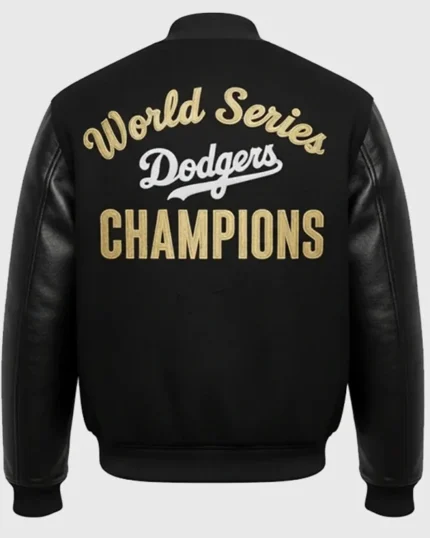 Dodgers-World-Series-2025-Back-To-Back-Black-Letterman-Jacket