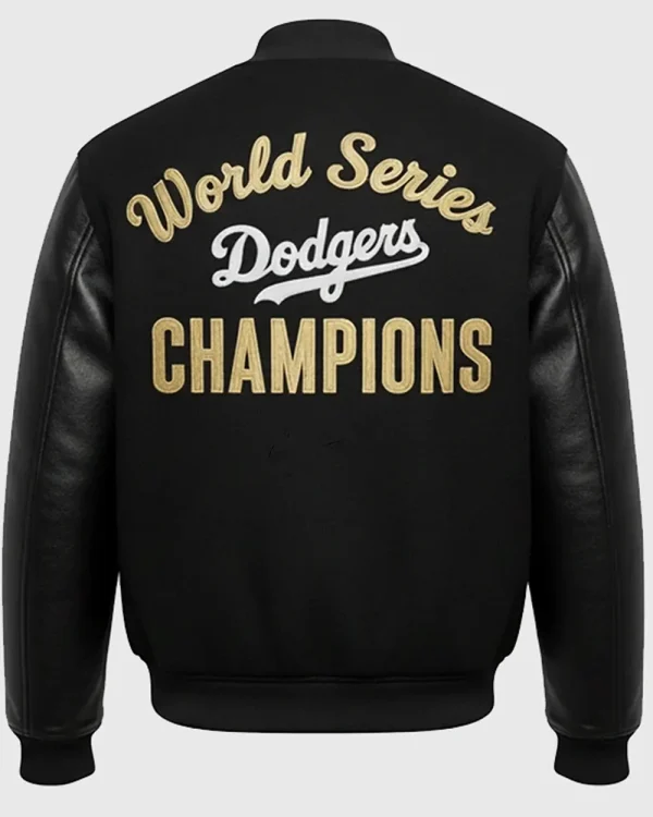 Dodgers-World-Series-2025-Back-To-Back-Black-Letterman-Jacket