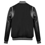 Mens black varsity leather jackets
