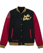 Mickey-Mouse-and-Pluto-Maroon-and-Black-Letterman-Varsity-Jacket