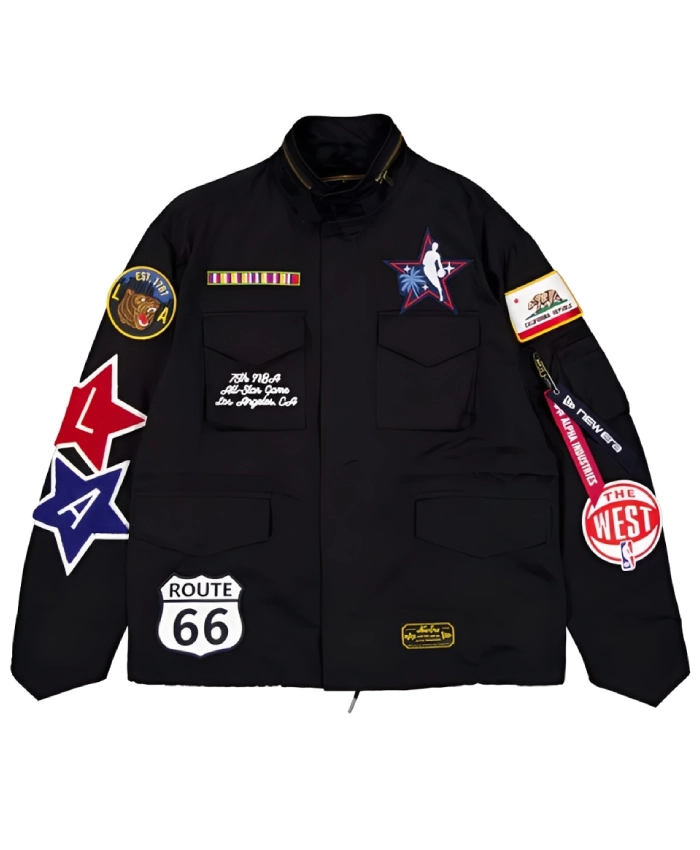 National-Basketball-Association-2026-75th-All-Star-Game-Los-Angeles-Black-Field-Jacket
