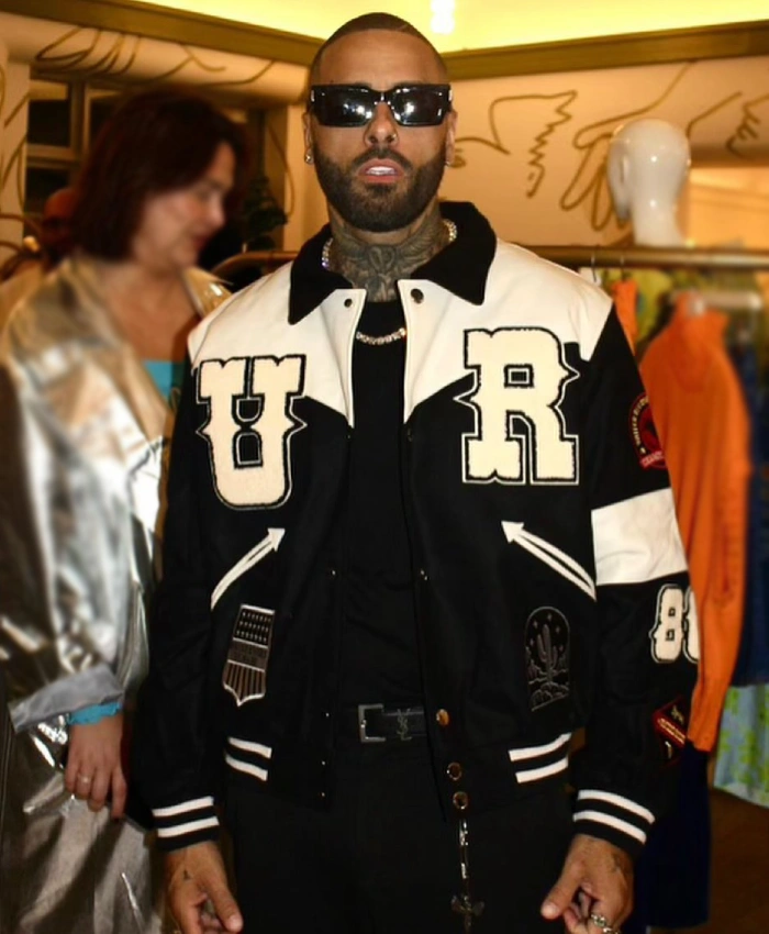 Nicky-Jam-Rodeo-Style-White-River-Wanted-Man-Varsity-Jacket