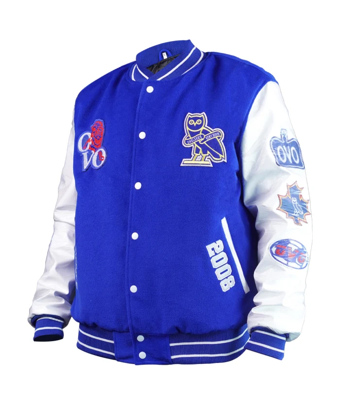 OVO-X-Chelsea-Royal-Blue-and-White-Varsity-Letterman-Jacket