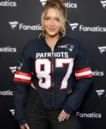 Shop-New-England-Patriots-Camille-Kostek-Jacket-in-Blue