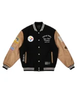 Sixty-Years-Of-Super-Bowl-2026-Pittsburgh-Steelers-Super-Bowl-XIII-Champions-Black-Letterman-Varsity-Jacket