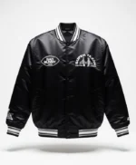 Super-Tazon-x-Bad-Bunny-Black-Starter-Satin-Varsity-Jacket