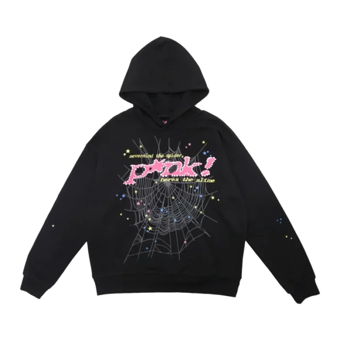 SP5DER PNK Black Hoodie – Streetwear Essential