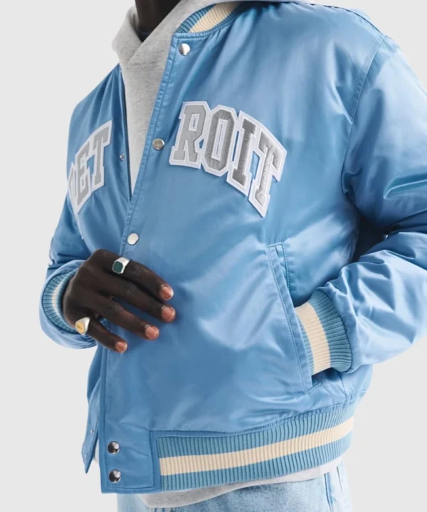 Abercrombie-Detroit-Lions-Blue-Satin-Varsity-Bomber-Jacket-For-Mens-